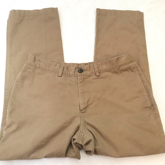 VINTAGE Midrise Classic Tan Khaki Chino Cropped Ankle Pant 100% Cotton - Picture 2 of 5